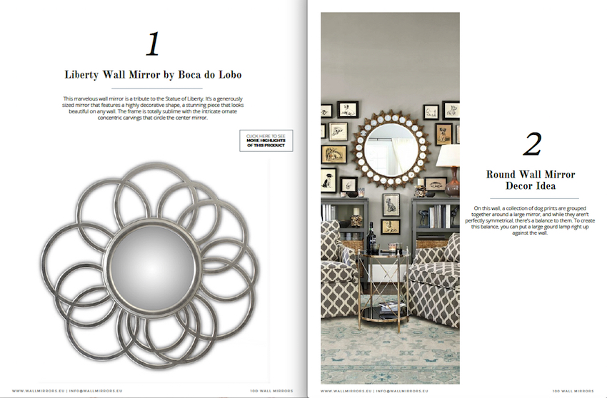 Get Inspired With the Free e-Book "100 Must-See Wall Mirror Ideas" ➤ Discover the season's newest designs and inspirations. Visit us at http://www.wallmirrors.eu #wallmirrors #wallmirrorideas #uniquemirrors @WallMirrorsBlog