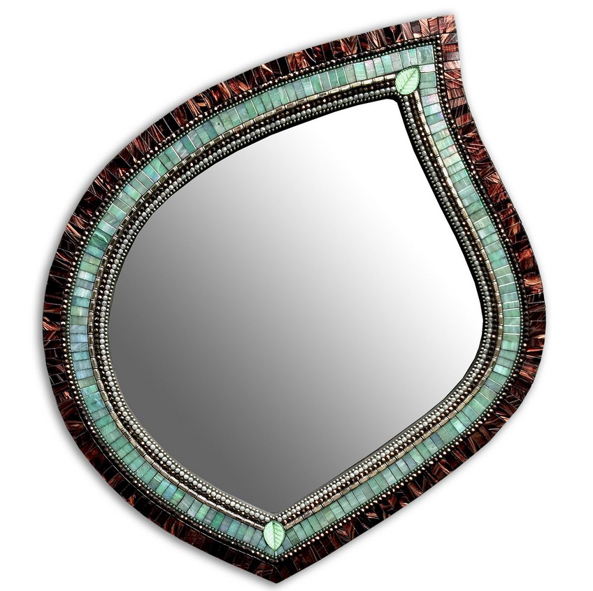5 Stunning Wall Mirrors that Almost Seem to Be Art Objects Green Tea Leaf Mirror