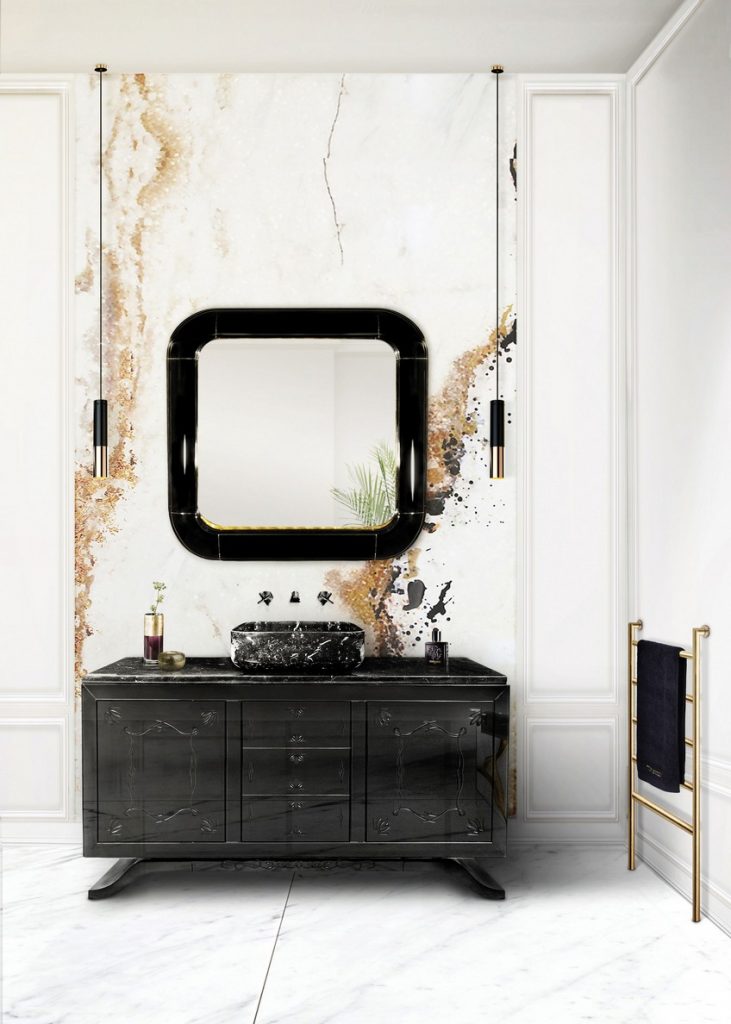 8 Stunning Wall Mirrors that Can Completely transform a Bathroom Set 4