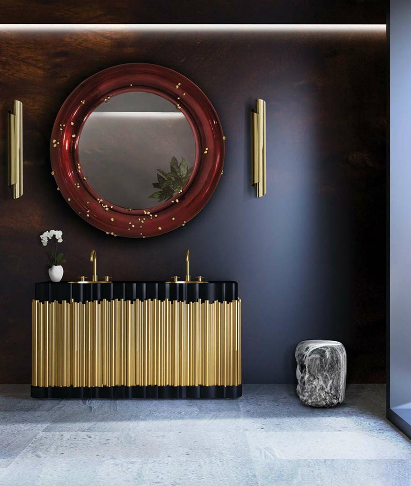 8 Stunning Wall Mirrors that Can Completely transform a Bathroom Set 5